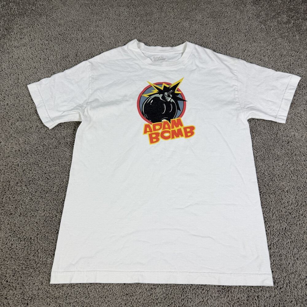 Adam Bomb Shirt Mens M White The Hundreds Crew Neck Tagless Cotton Classic